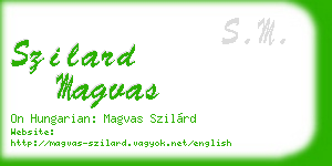szilard magvas business card